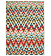 Pixelated chevron machine washable rug.